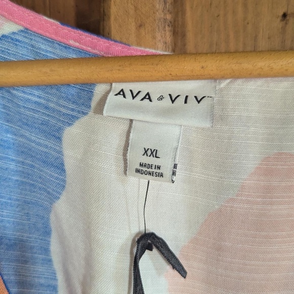 Ava&Viv Wrap Dress. Soft Femininity/Romantic Core. Resort/Vacation Ready. - Picture 5 of 6